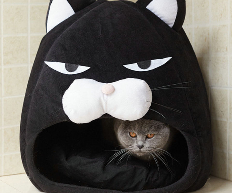 Angry Cat - Katzenhaus mit Katzengesicht