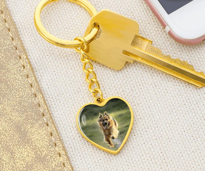 Eigenes Foto - Personalisierter Schlüsselanhänger Herzform (Hund & Katze)