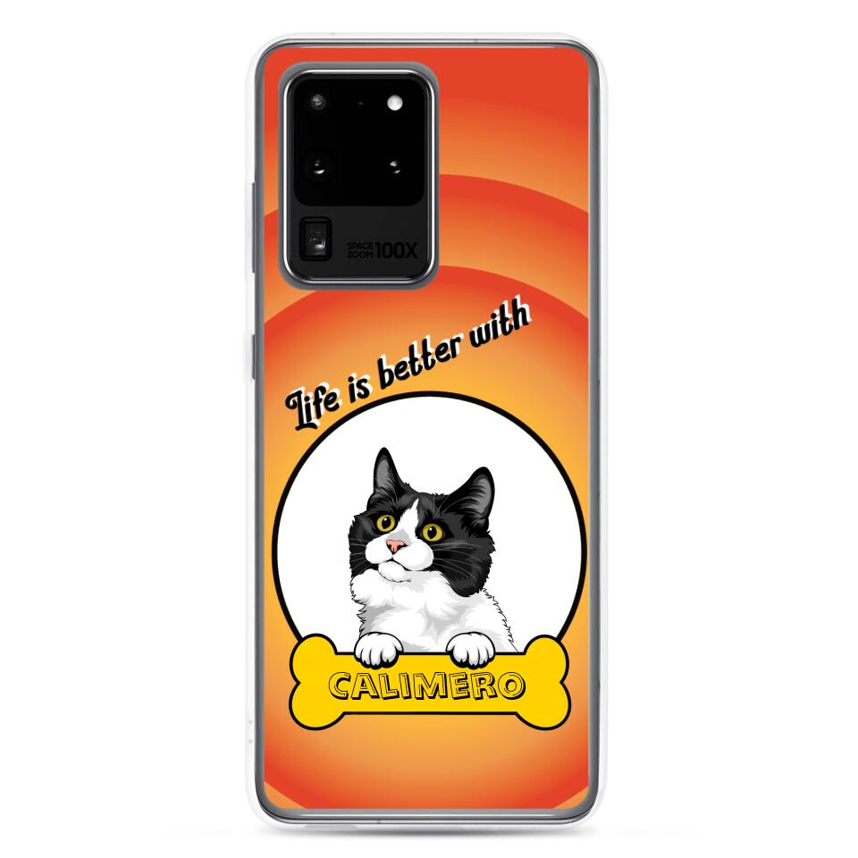 90er Cartoon - Personalisierte Handyhülle (Hund & Katze)