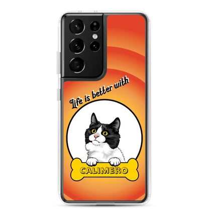 90er Cartoon - Personalisierte Handyhülle (Hund & Katze)