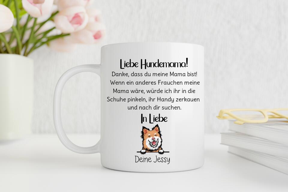 Liebe Hundemama/ Lieber Hundepapa - Personalisierte Tasse (Hund)