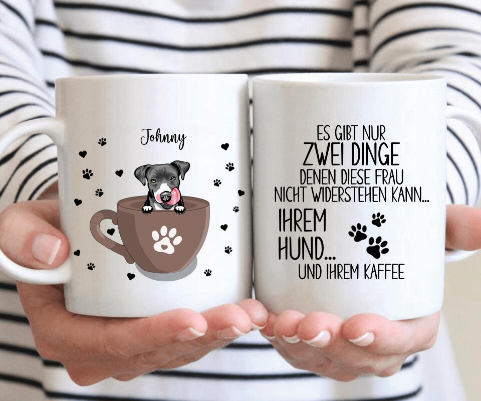 Kaffee & Hund - Personalisierte Tasse (Hund)