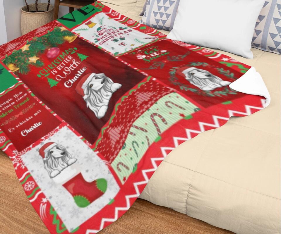 Christmas is better with - Personalisierte Decke (Hunde)