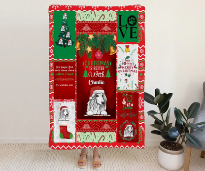 Christmas is better with - Personalisierte Decke (Hunde)