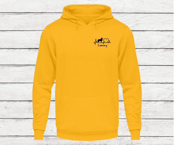 Herzschlag - Personalisierter Hoodie (Hund)