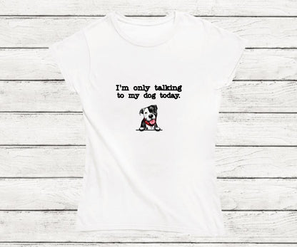 Personalisiertes T-Shirt mit Hund frauen weiß