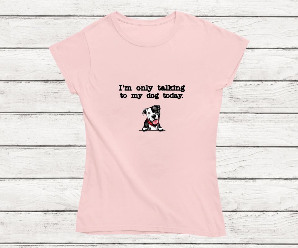 Personalisiertes T-Shirt mit Hund frauen pink