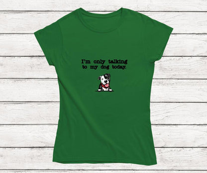 Personalisiertes T-Shirt mit Hund frauen grü