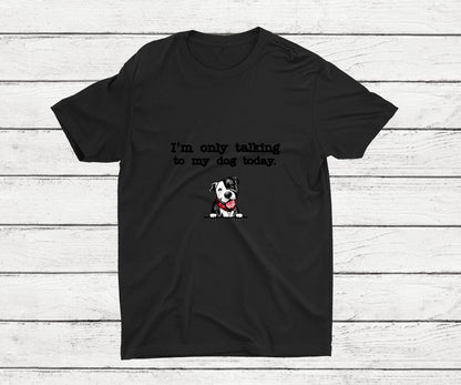 Personalisiertes T-Shirt mit Hund schwarz