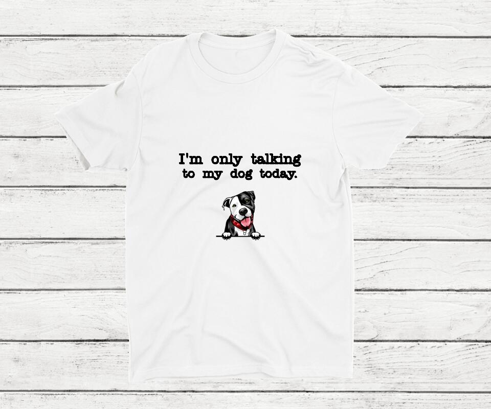 Personalisiertes T-Shirt mit Hund weiß