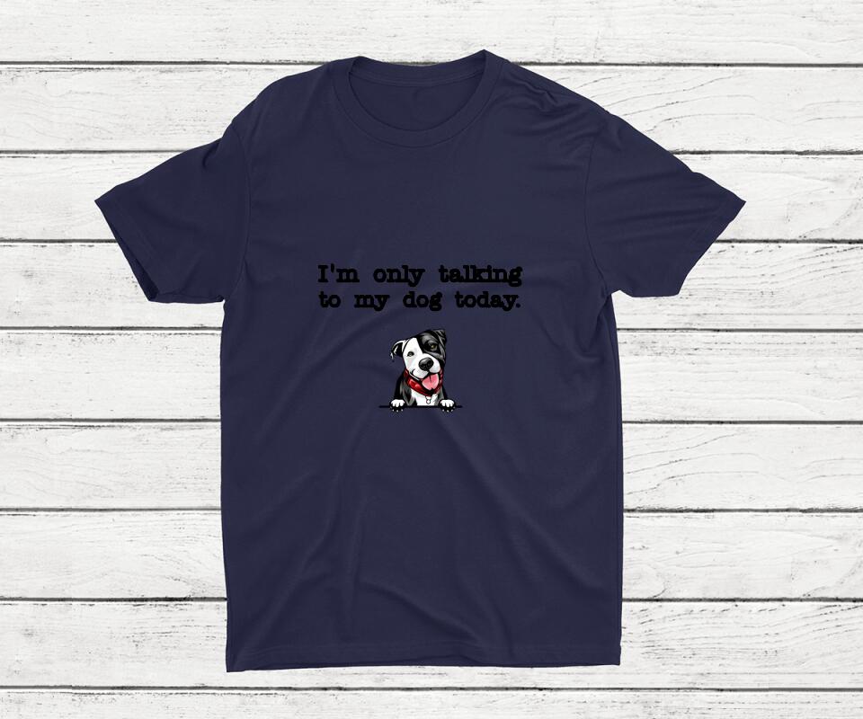 Personalisiertes T-Shirt mit Hund navy