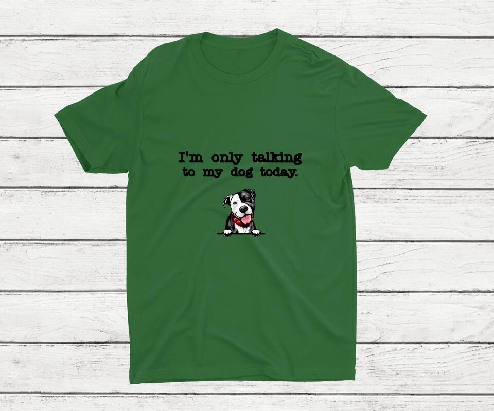 Personalisiertes T-Shirt mit Hund grü
