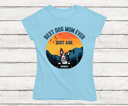 Best Dog Dad/Mom - Personalisierter T-Shirt (Hund)