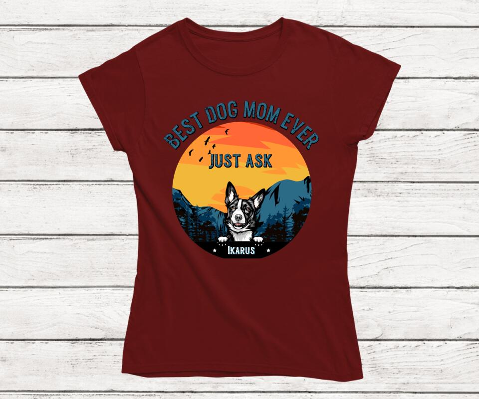 Best Dog Dad/Mom - Personalisierter T-Shirt (Hund)
