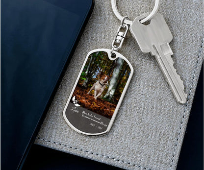 In Gedenken an - Personalisierter Schlüsselhänger (Hund & Katze)